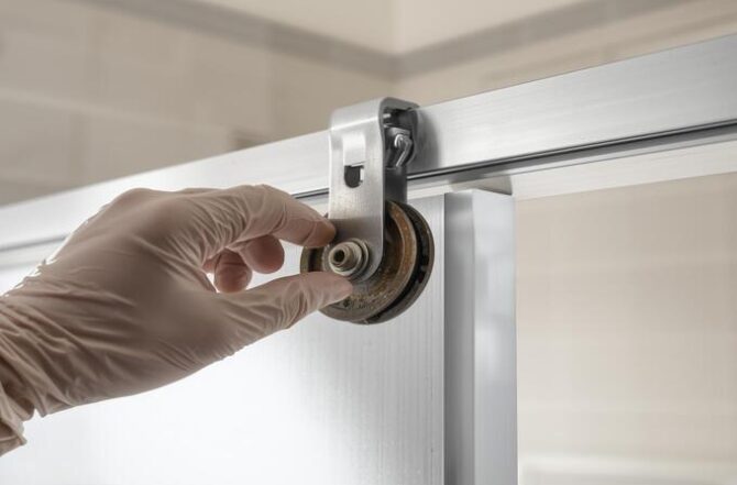 Reparo de roldana, vedação e vazamento em box